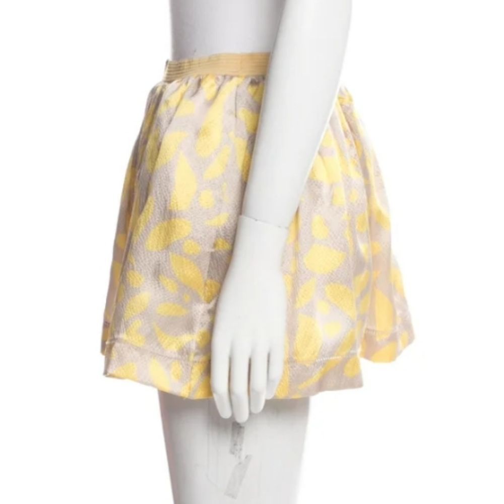 Missoni Silk Yellow High-Rise Wide-Leg Shorts - Picture 8 of 9